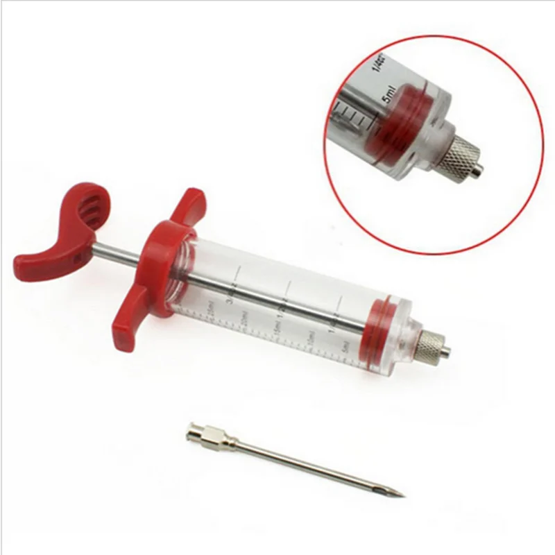 New Stainless Steel Injector Needles Spice Syringe Set Turkey Chicken Flavor Meat Marinade Kitchen Accessories |