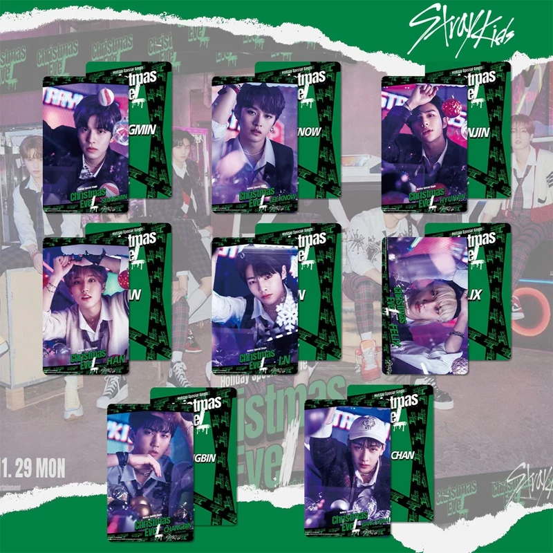 

8 шт./компл. Kpop Stray Kids новый альбом рождественские EveL LOMO открытки самодельные HD печатные фотооткрытки для поклонников коллекционный подарок