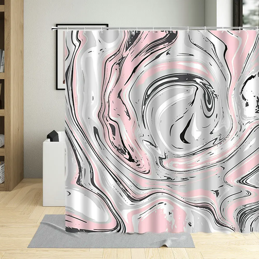 

Занавеска для душа из полиэстера, с абстрактным изображением градиентов, с крючками