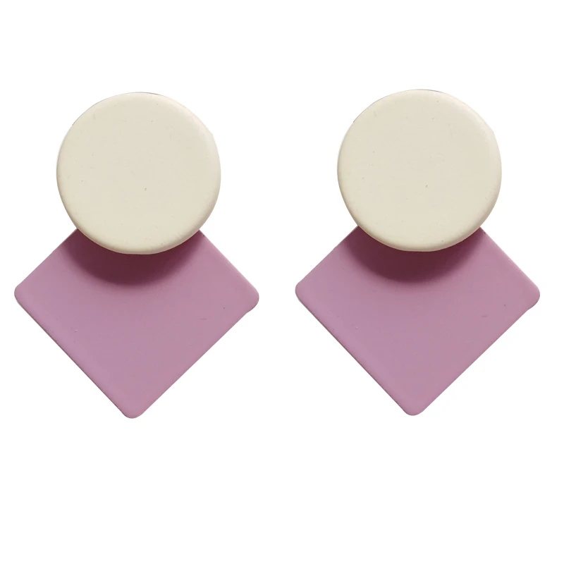 

Mihan Women Jewelry Geometric Earrings Pretty Design Pink Green Coating Hot Selling Drop Earrings For Girl Lady Gifts