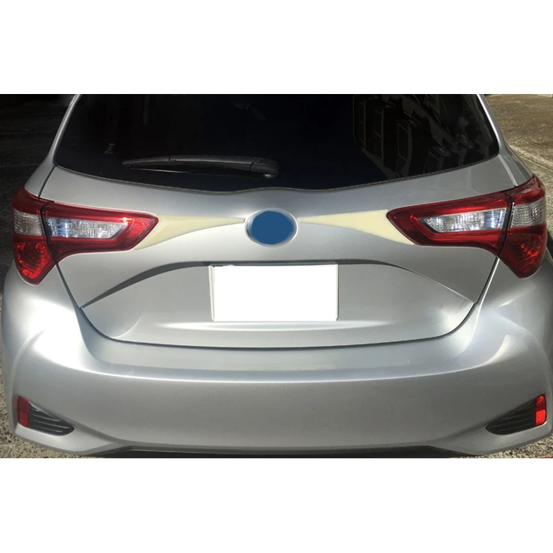 2 шт. крышка багажника литье ABS хром для Toyota Yaris Vitz 2017 2018 Задняя Крышка | Автомобили