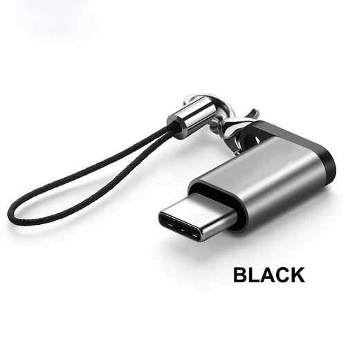 PUJIMAX адаптер Micro USB к TypeC сплав чехол Android Micro USB разъем к TypeC для huawei для Xiaomi с адаптерами для ключей - Цвет: Black