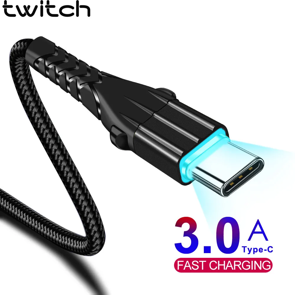 Кабель Twitch USB Type C для телефонов Android 3A 0.15 2 м|Кабели мобильных телефонов| |