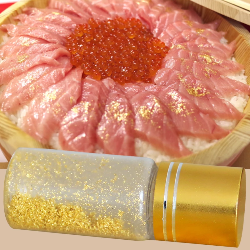 24K съедобный настоящий золотой порошок для украшения выпечки Золотая фольга