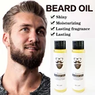 Mokeru 2 шт.лот натуральное увлажняющее органическое разглаживающее масло для роста бороды для мужчин Сыворотка для бороды оставляет Кондиционер