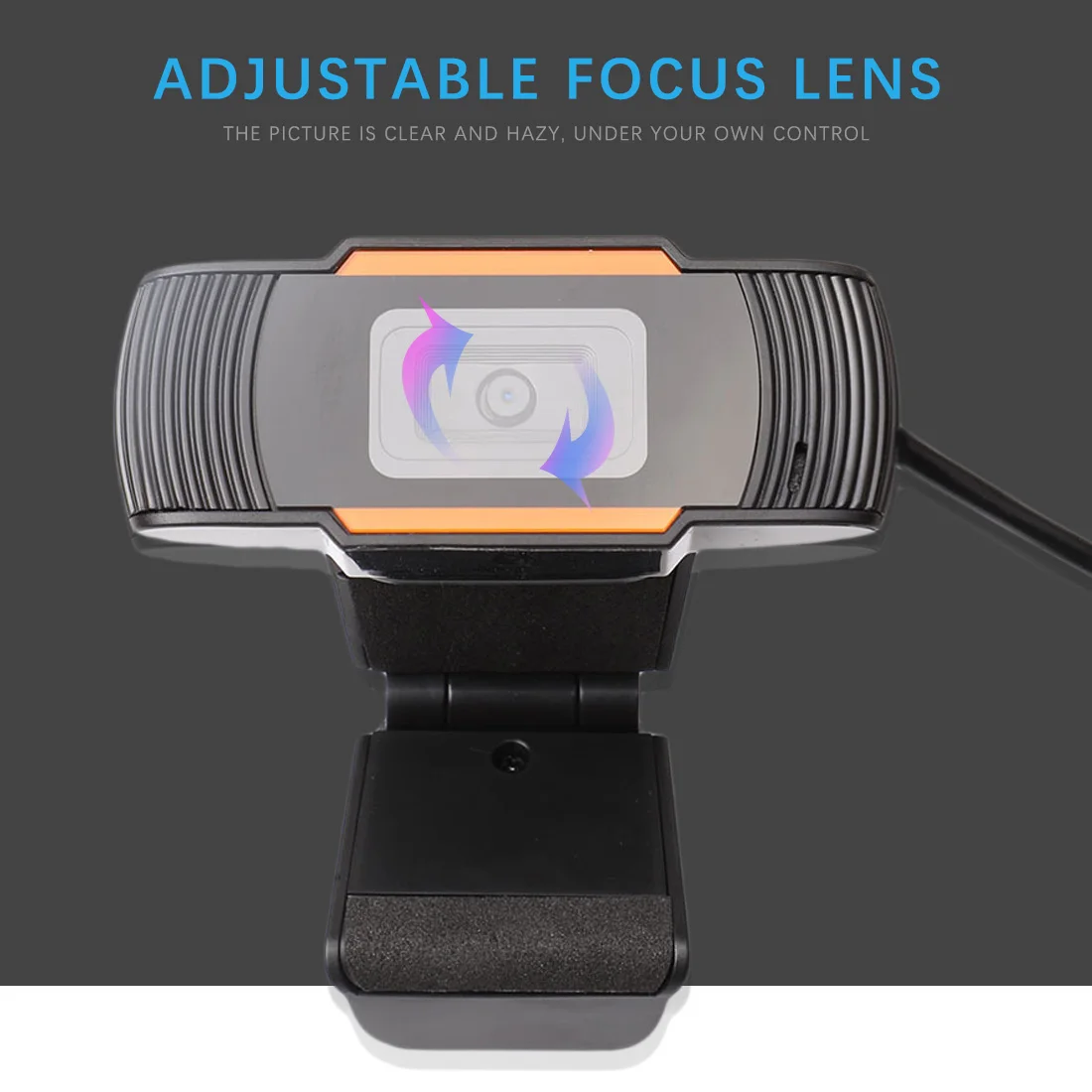 

1080p USB Camera HD Webcam 110 degrees rotatable 2.0 Video Recording Web Camera with Microphone For PC Computer