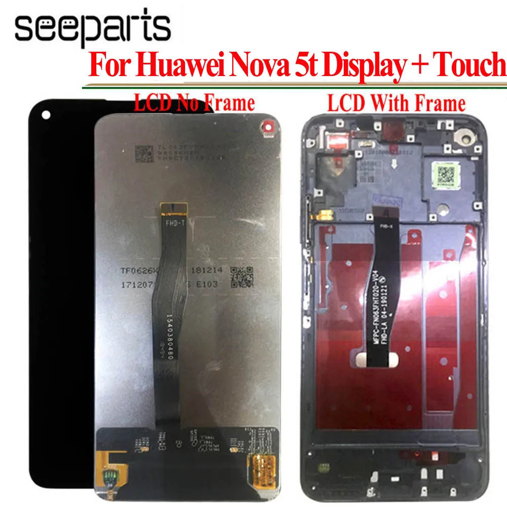 100% протестированный для Huawei Nova 5t ЖК дисплей экран сенсорная панель дигитайзер