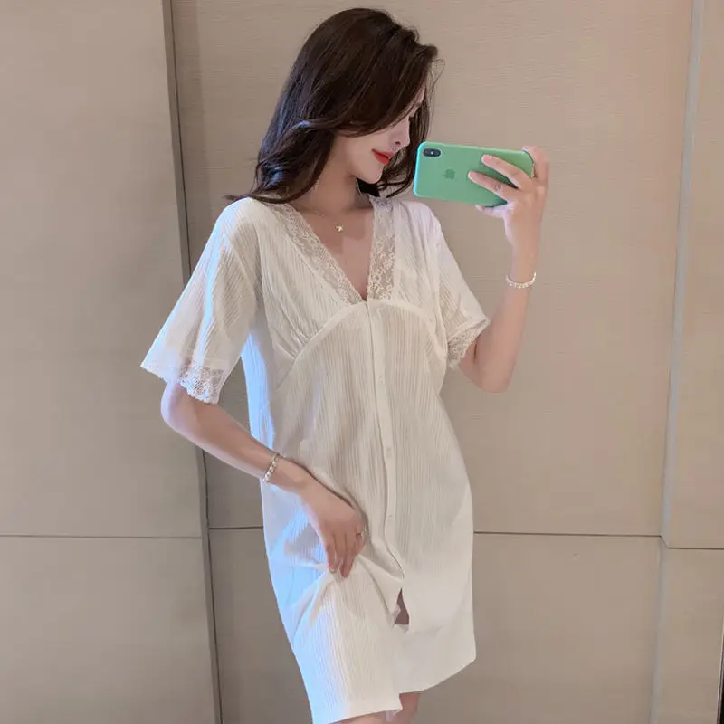 

Tufaha Nightdress Lace Pajamas Sexy Nightgowns Sleepwear Women Sleep Dress Nightgowns