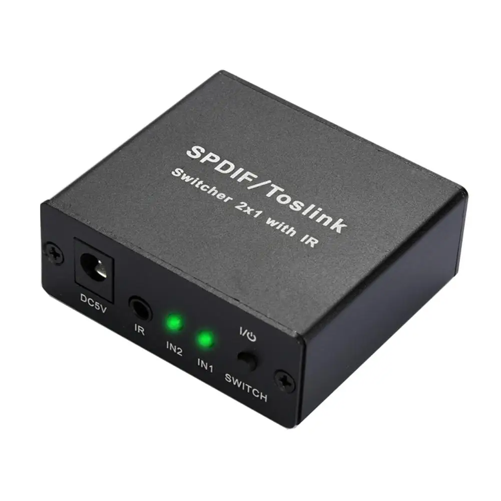 Цифровой оптический коммутатор Spdif/Toslink 2 в 1 с ИК пультом дистанционного