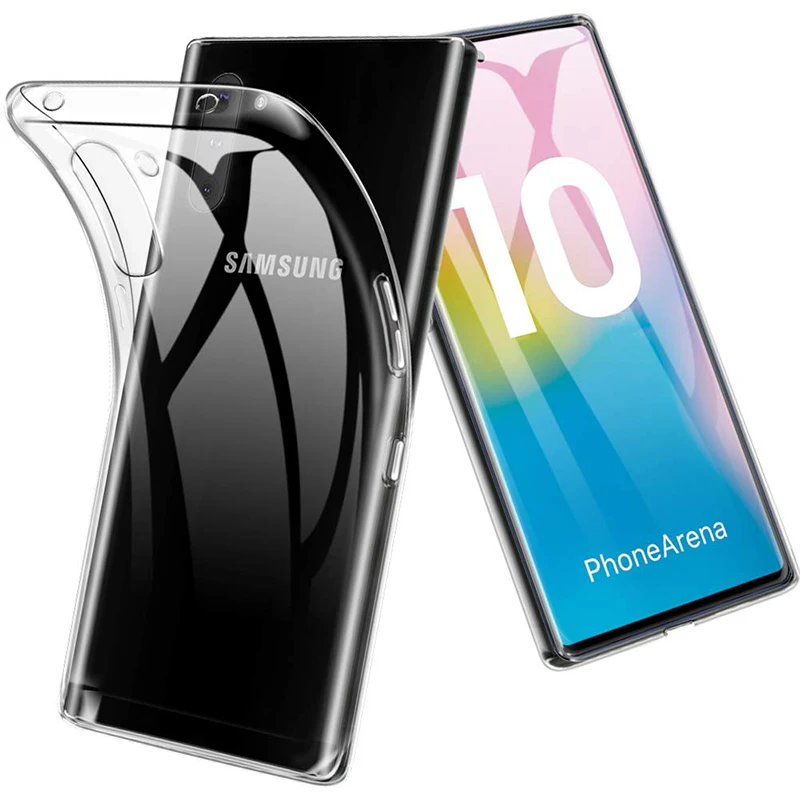 Прозрачный силиконовый чехол для телефона Samsung Galaxy Note 10 Pro Plus Lite мягкая прозрачная