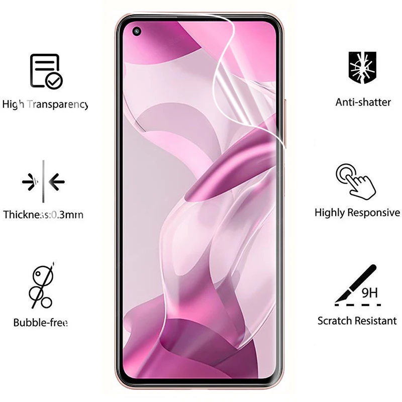 Гидрогелевая пленка 4 в 1 для Xiaomi Mi 11 Lite 5G NE защита экрана защитная 11T Pro Ultra 11i не