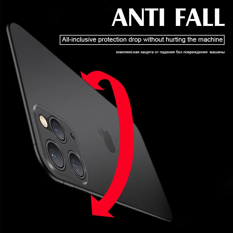 KEYSION Shockproof 0.3MM Ultra Thin Case for iPhone 11 Pro Max Matte Back Phone Cover XS XR X |