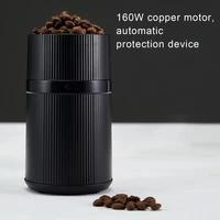 coffee grinder powerful motor rust proof abs condiment grinder with transparent lid for home transparent lid bean grinder