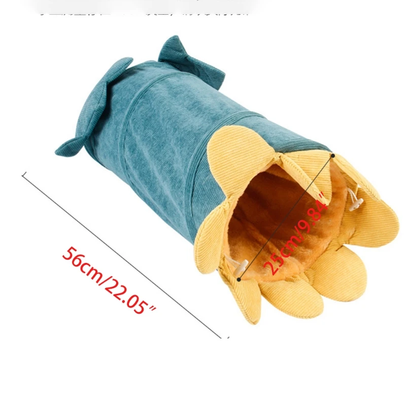 

Corduroy Flannel Cat Tunnel Cat Tunnel Pet Tube Collapsible Play Toy Indoor Outdoor Toys For Puzzle Exercising Training
