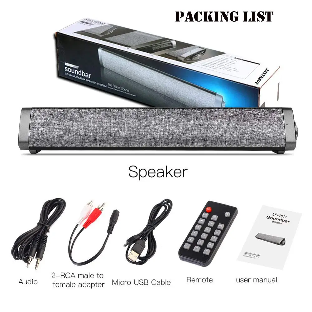 

Настенная Bluetooth-Колонка Rsionch, Саундбар для телевизора, сабвуфер, домашний кинотеатр, звуковая панель, бумбокс, низкочастотный динамик, музык...