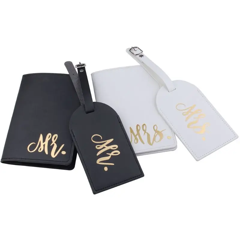 Portable Mr Mrs Travel Passport Card Cover with Luggage Tags Holder Protector | Багаж и сумки