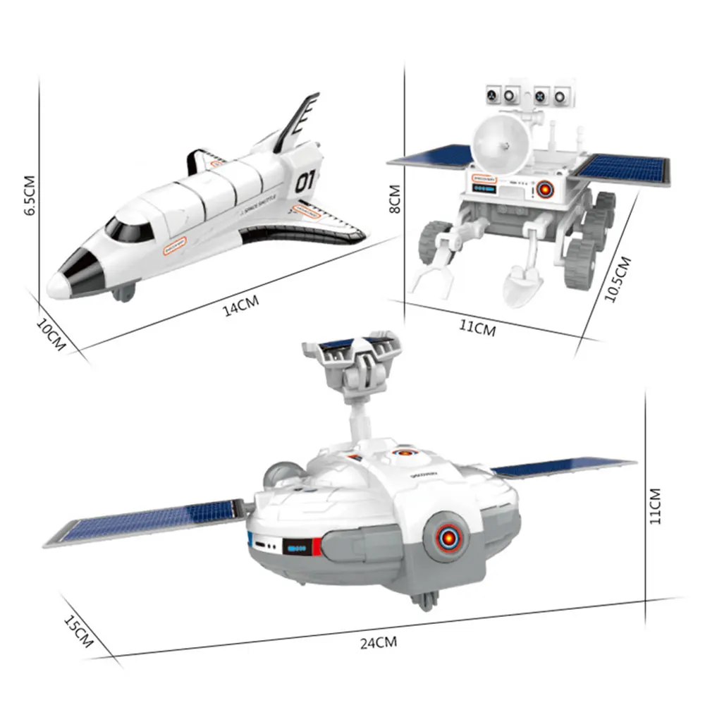 Ствол игрушка 3-в-1 Technic игрушка-робот Солнечный робот космический корабль DIY Kit 3D