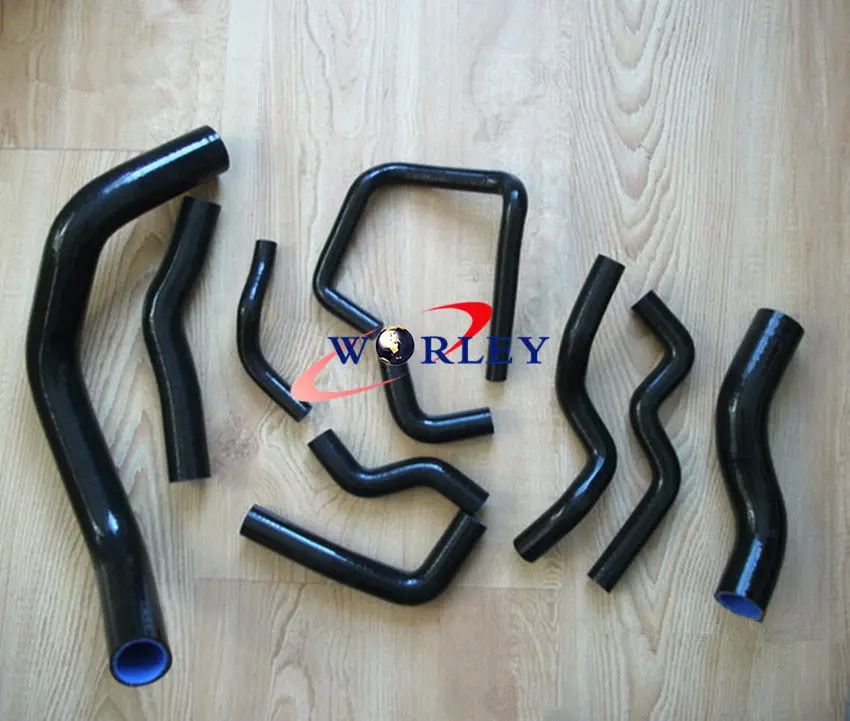 

For Nissan SILVIA/200SX RPS13/S14/S15 SR20 Silicone Coolant BLACK Hose
