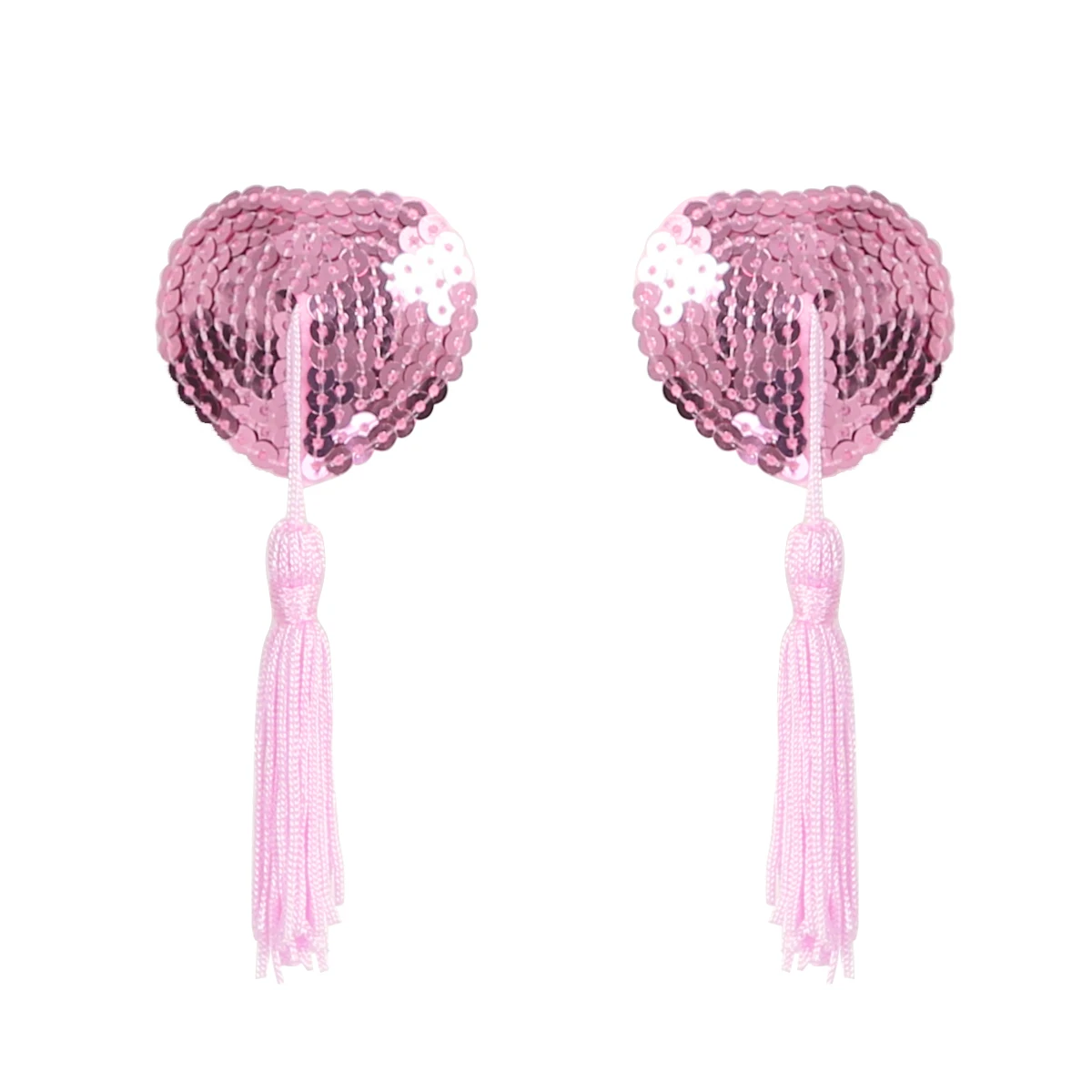 Women Nipple Covers Sequin Heart Shaped Tassel Adhesive Breast Pasties Lingerie Stickers Chest Pads Sex Tools Toys for Couples | Красота и