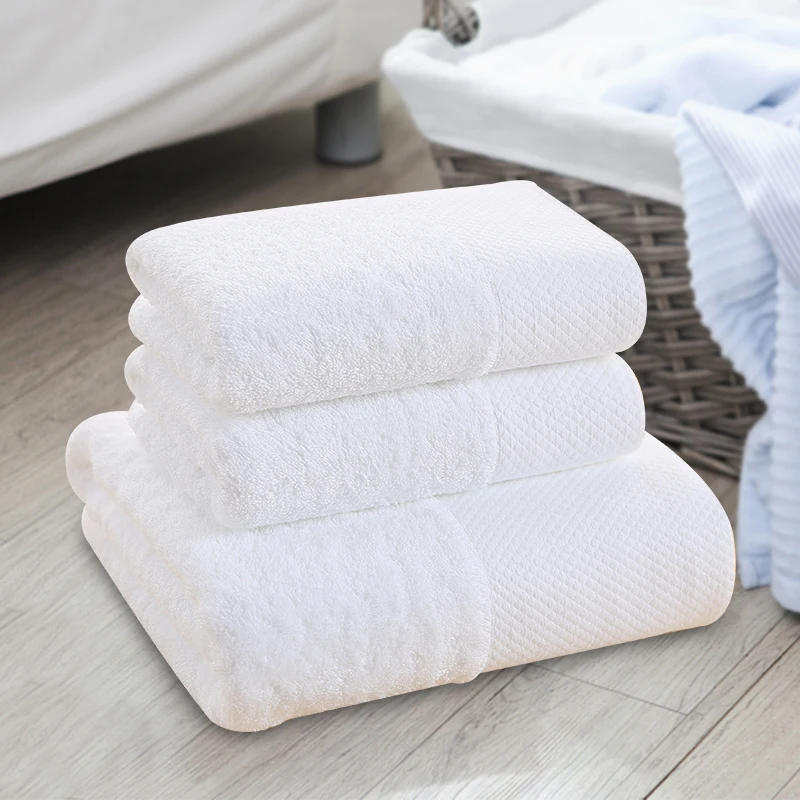 

800g Big towel 140 Pure white bath towel. Hotel towels. Family towels.