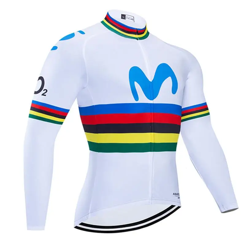 Серебристый movistar TEAM велосипедная куртка 20D набор велосипедных штанов Ropa Ciclismo мужская зимняя теплая флисовая pro трикотаж для велосипедистов одежда - Цвет: Серебристый