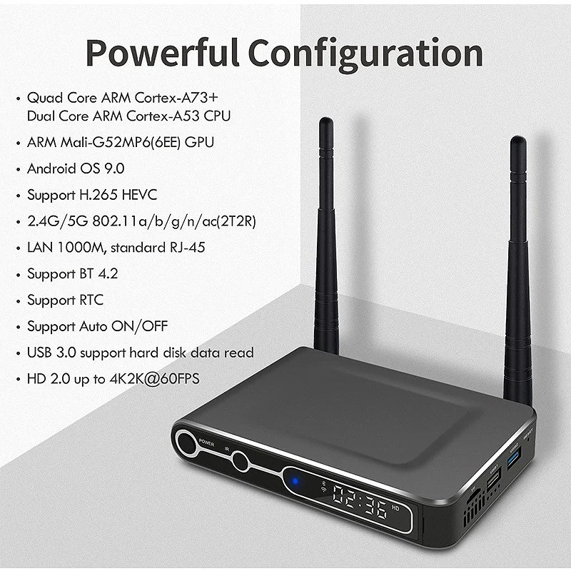 ТВ приставка S922X для Android 9 0 Bluetooth Wi Fi двухчастотный сетевой плеер 4 Гб + 64 ГБ