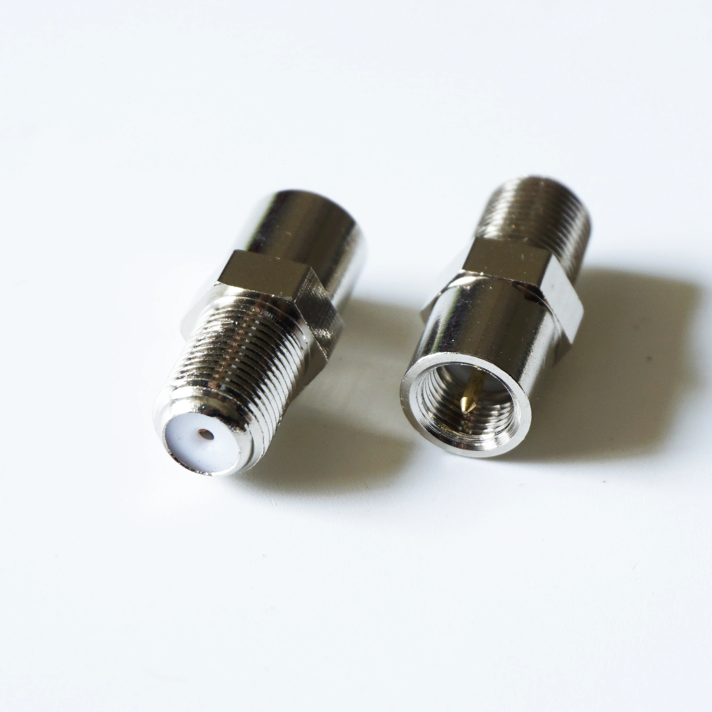 1X штекер F мама-FME никелированный латунный прямой коаксиальный M/F DVB-T ТВ антенна PAL