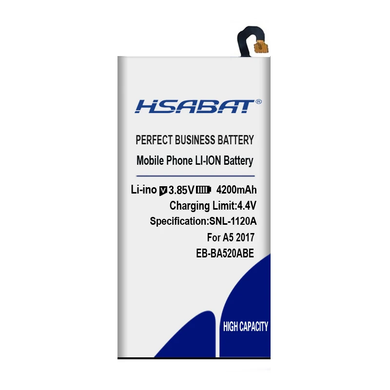HSABAT EB-BA520ABE 4200 мА/ч, Батарея для samsung A5 A520 SM-A520F SM-A520F/DS SM-A520K SM-A520L SM-A520S