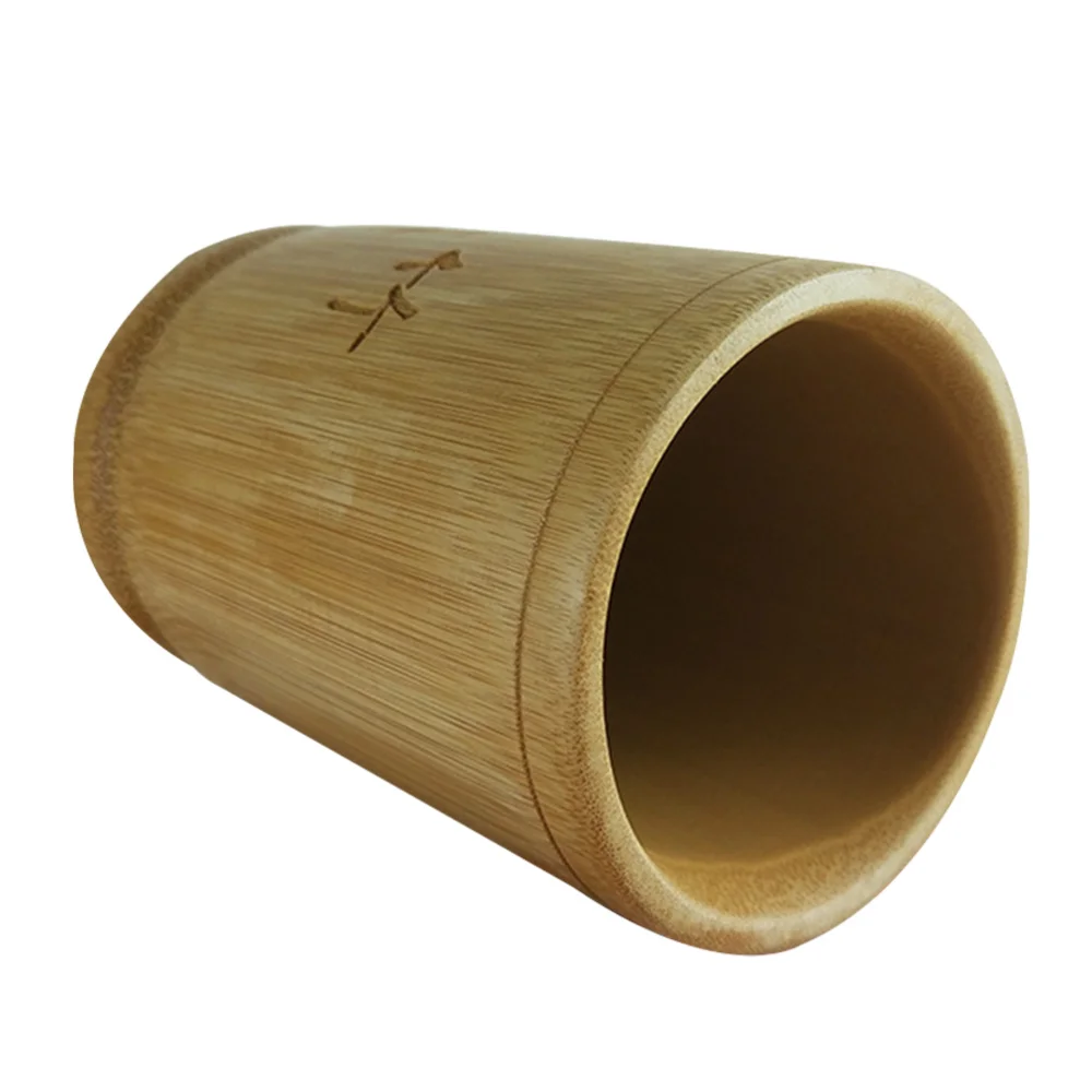 

1Pc Bamboo Pen Holder Carving Ink Pen Container Stationery Storage Case