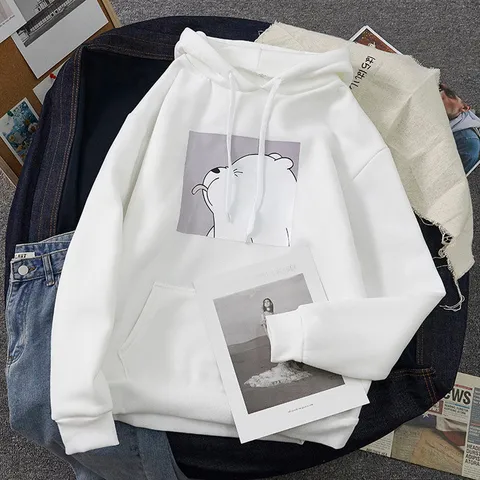 Fashion Women's Plus Size Hoodie Cute Cartoon Printing Casual Pullover Tops Long Sleeve Drawstring Hooded Sweatshirt толстовка