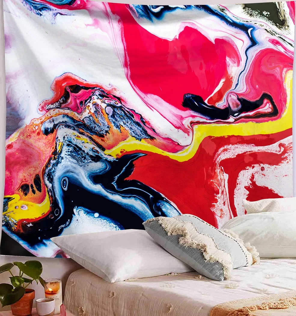 Абстрактная картина маслом гобелен украшение для спальни 100% полиэстер