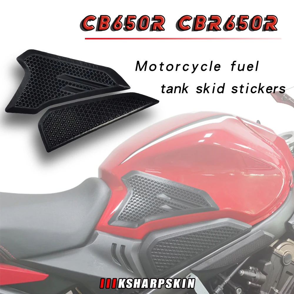 3D Motorcycle Fuel tank Anti-skid Decal Body Tank Side Anti-slip decoration Stickers cb 650r cbr 650r For Honda CB650R CBR650R