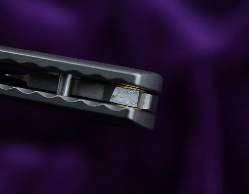 LEMIFSHE SJ75 складной нож D2 лезвие TC4 Титан CF G10 Ручка медная стиральная машина открытый кемпинг нож для фруктов EDC