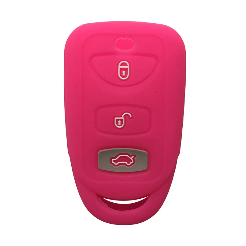 Силиконовая резина 3 кнопки брелок для ключей защитный набор милый чехол Kia Cerato