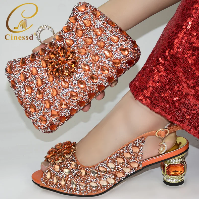 Новинка Итальянская обувь с сумочкой в комплекте Свадебный комплект из