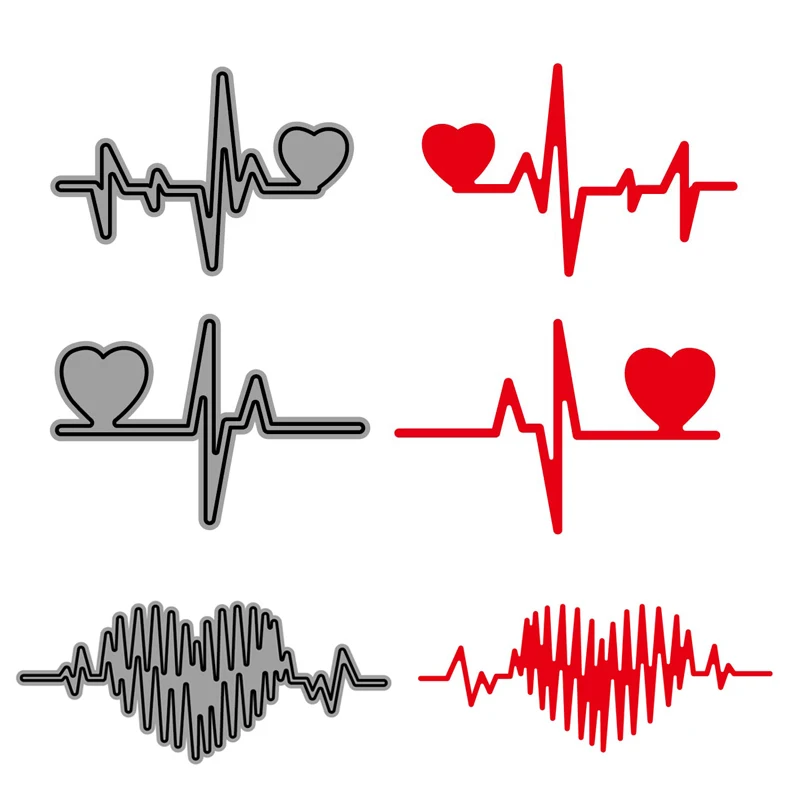 CH новое поступление трафареты с электрокардиограммой для резки металла сделай