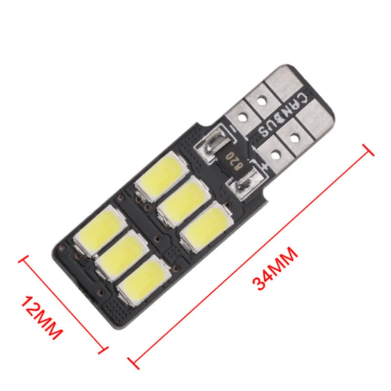 10 шт./лот одной стороны автомобиля 12 v светодиодный w5w 194 T10 6 led SMD 5630 6smd canbus ошибки obc