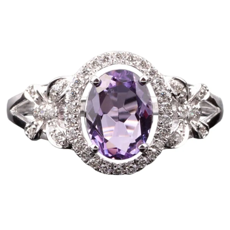 BAIHE Стерлинговое Серебро 925 сертифицированное 0.98ct овальное 100% натуральное