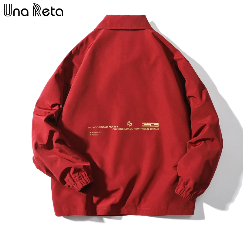 Мужская куртка Una Reta новая мужская одежда в стиле хип хоп однобортная с принтом