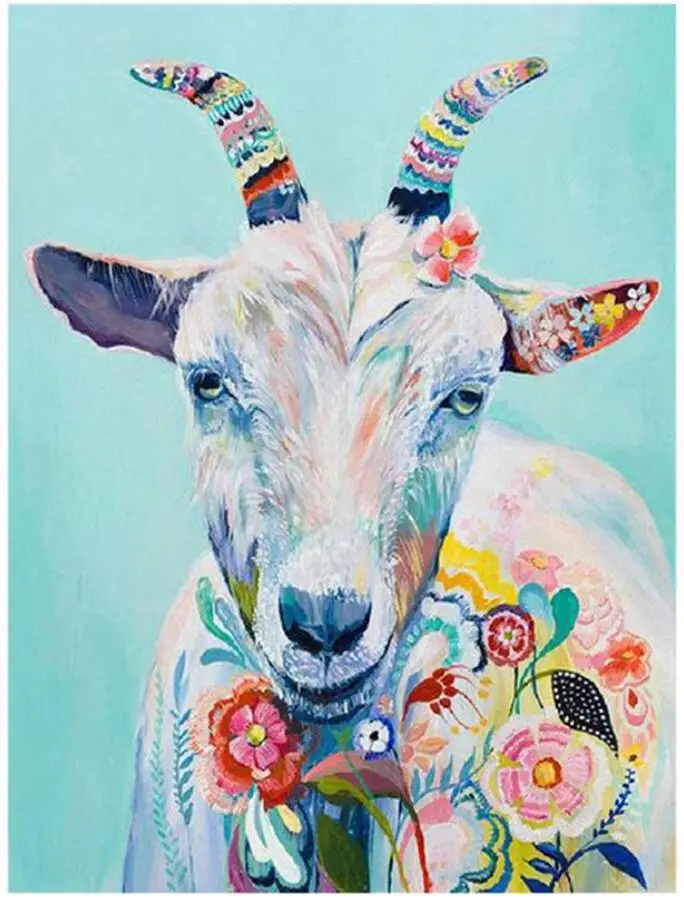 Картина в виде животных овцы полностью квадратные стразы вышивка картина