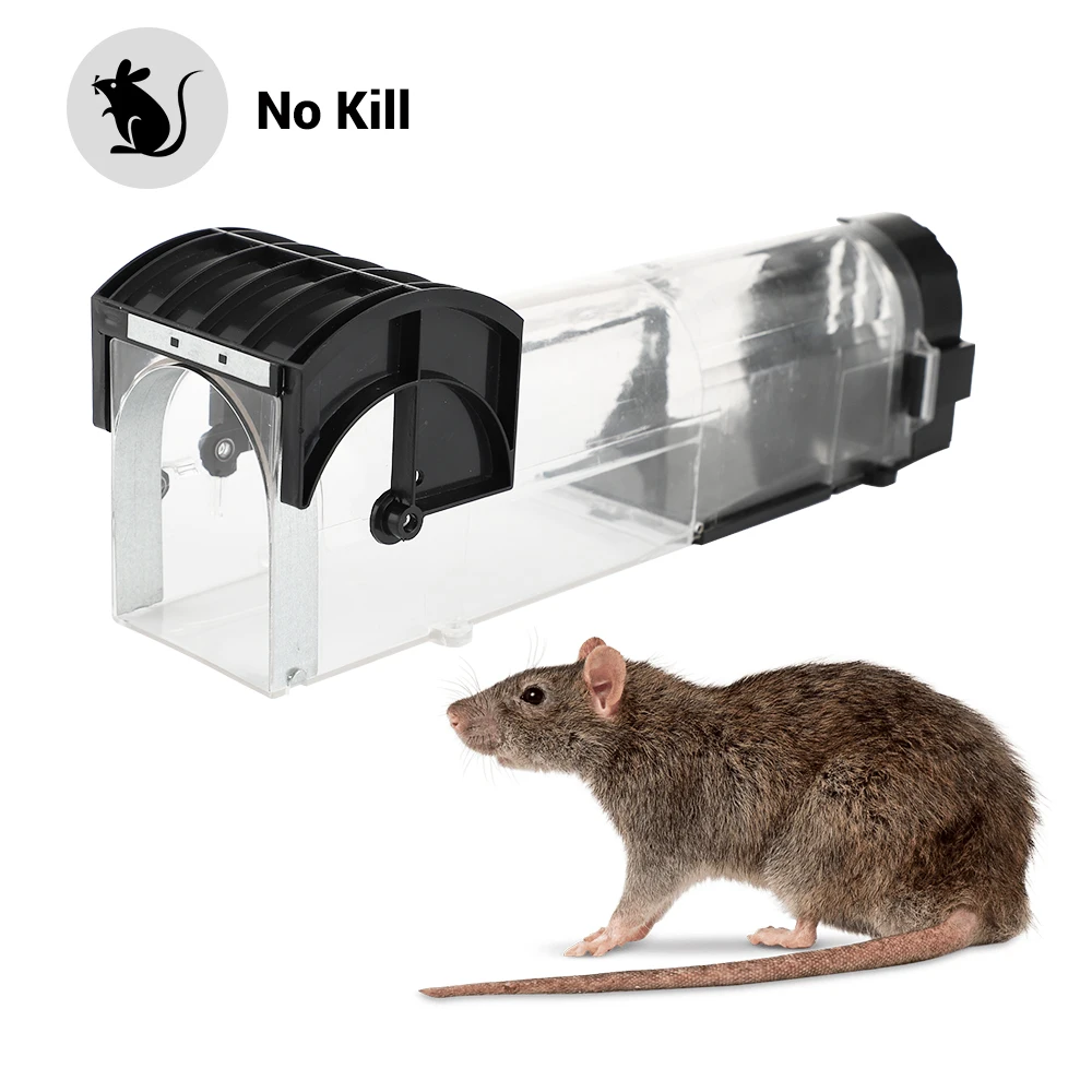 

1/2 Pcs Reusable Mouse Trap No Kill Rats Cage Mousetrap Smart Mouse Trap For Mice Catcher Automatic Rat Traps Pet Control A99