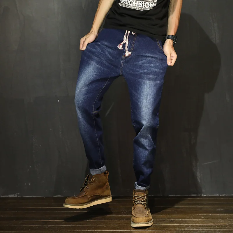 Мужские джинсы с эластичным поясом прямые брюки большого размера 44 46 48 6xl 7xl 8xl 2020 |