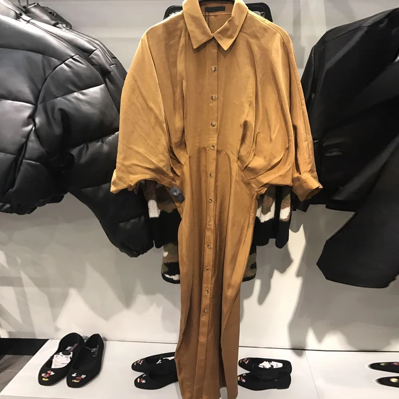 Женские винтажные Вечерние Платья макси с рукавами фонариками повседневные