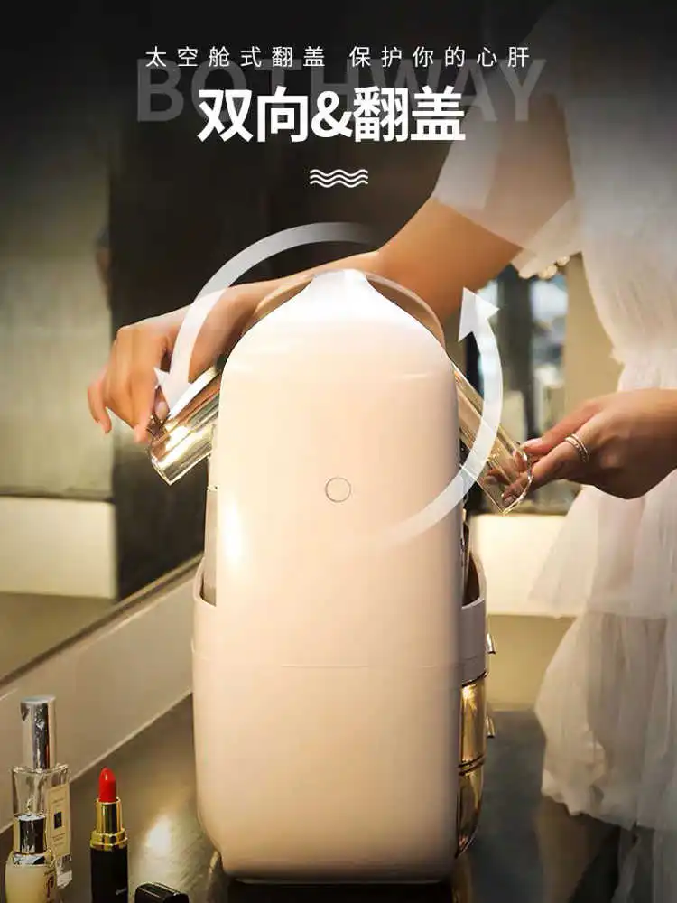 

Fashion New Makeup Organizer Large Capacity Waterproof and Dustproof Bathroom Cosmetic Storage Box Desktop Beauty Storage Drawer