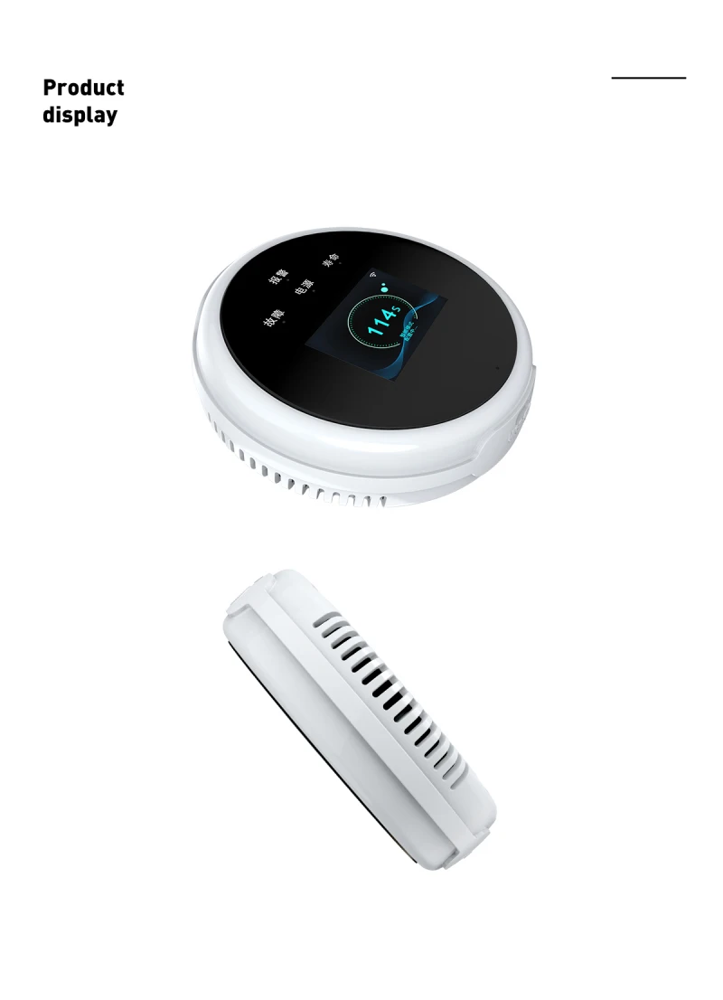 

EU/UK/US Tuya Gas Detector Smart Wifi Combustible Gas Leak Detector Temperature Sensor LCD Display USB Power Supply Smart Home