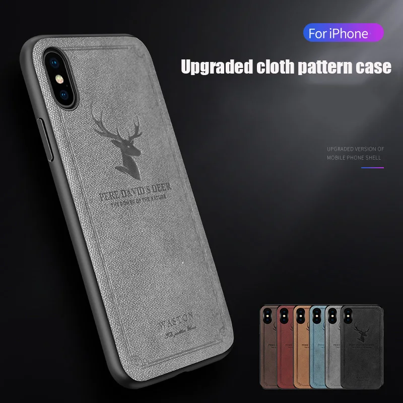 

For Iphone Mobile Phone Case For Iphone Xsmax Deer Head Protective Shell two-in-one Leather Mobile Phone Case