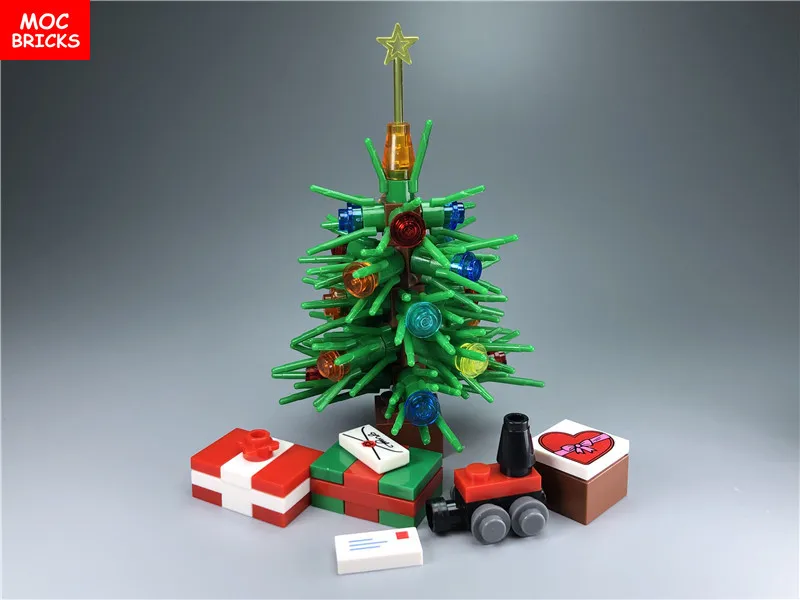 Кубики MOC растение сделай сам Рождественская елка на заказ подарки лес Обучающие