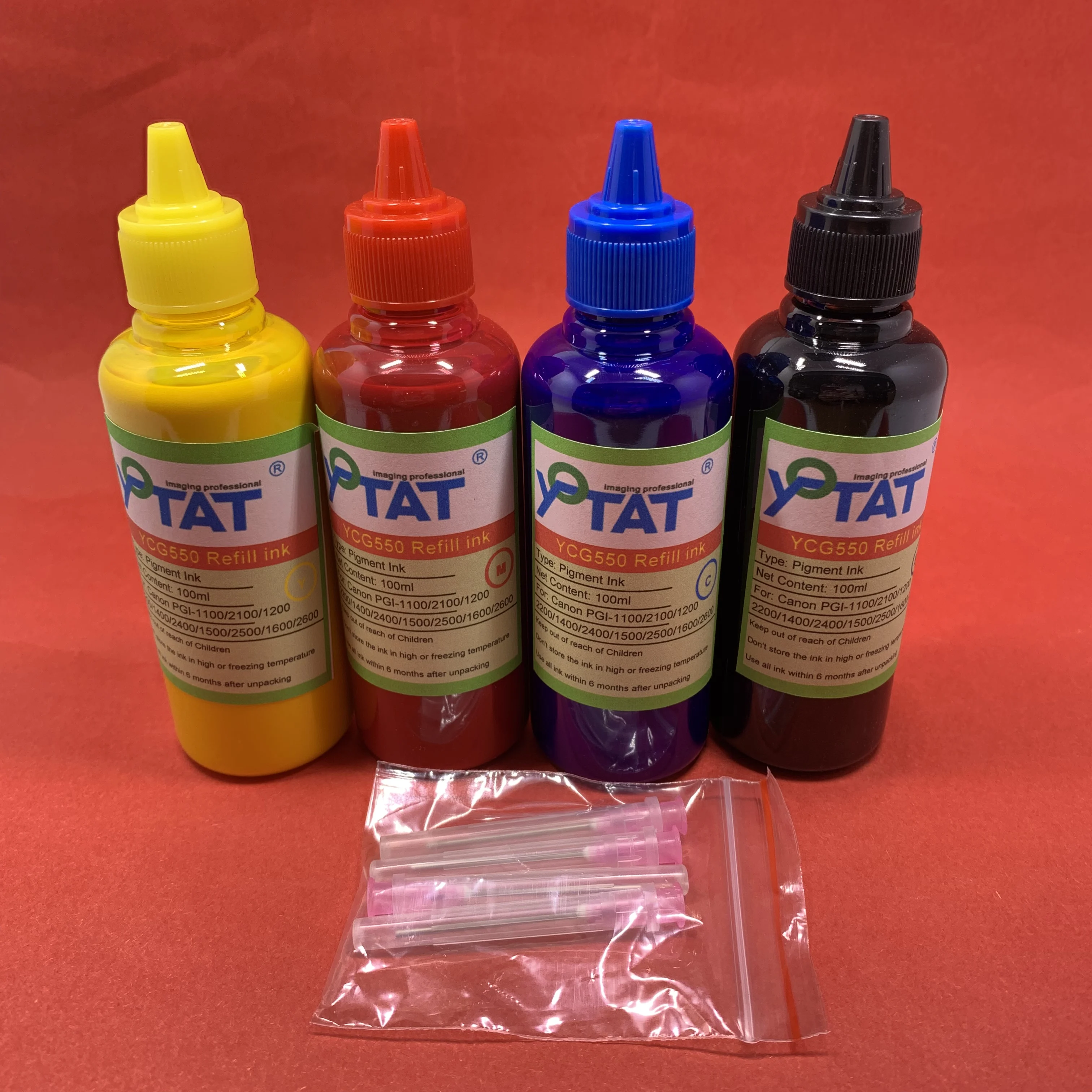 

YOTAT 4*100ml Pigment Ink PGI-1400 PGI-1500 PGI-1600 PGI-1900 PGI-2100 PGI-2200 PGI-2400 PGI-2500 PGI-2600 PGI-2700 PGI-2900