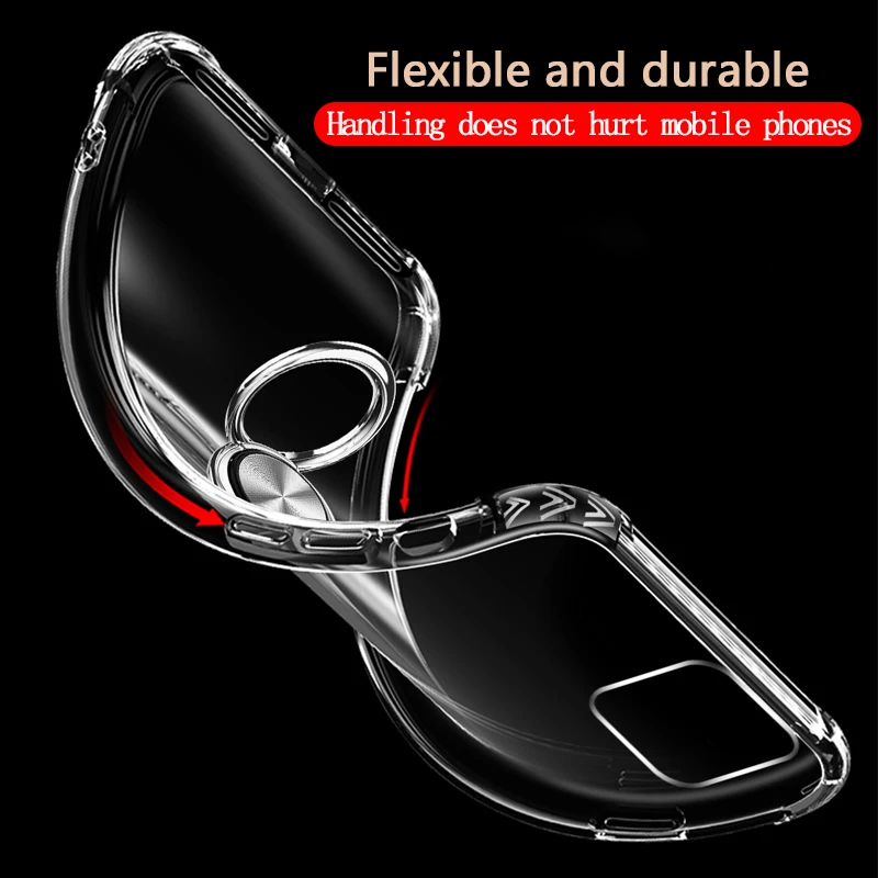 Силиконовый чехол с кольцом-держателем автомобильный держатель для iPhone X XR XS Max 11