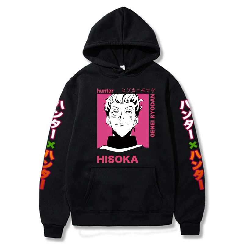 

Толстовка с длинным рукавом Hunter X Hunter Hisoka, толстовка с капюшоном в стиле Харадзюку, топы унисекс (телефон)